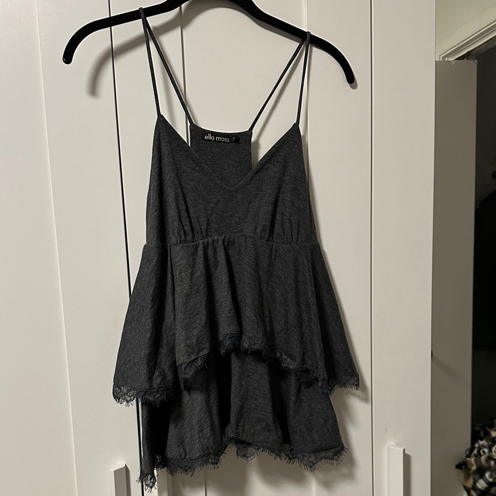 Ella Moss Charcoal Layered Camisole